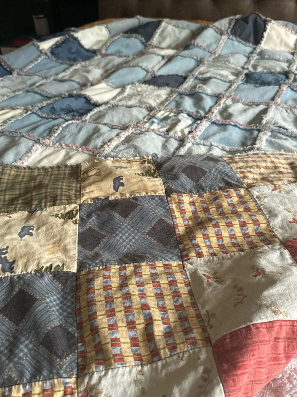 Handmade Denim Rag Quilt 64